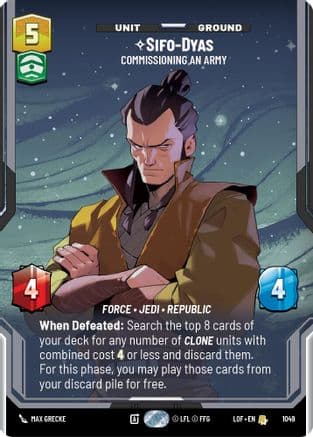 Sifo-Dyas - Commissioning An Army (Prestige) |  (1049)  [Legends of the Force]