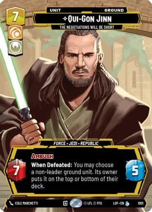 Qui-Gon Jinn - The Negotiations Will Be Short (Prestige) |  (1051)  [Legends of the Force]
