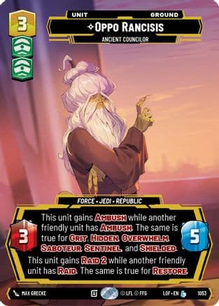 Oppo Rancisis - Ancient Councilor (Prestige) |  (1053)  [Legends of the Force]
