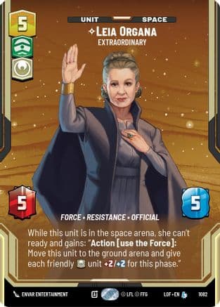 Leia Organa - Extraordinary (Prestige Foil) | Foil (1082)  [Legends of the Force]