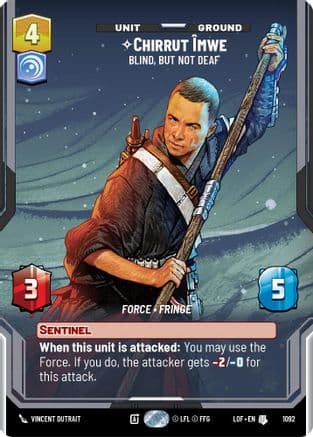 Chirrut Imwe - Blind, but not Deaf (Prestige Foil) | Foil (1092)  [Legends of the Force]