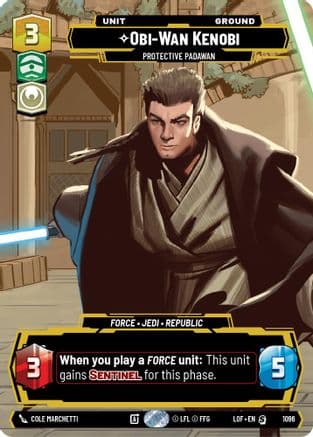 Obi-Wan Kenobi - Protective Padawan (Prestige Foil) | Foil (1096)  [Legends of the Force]