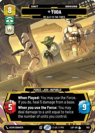 Yoda - My Ally is the Force (Prestige Foil) | Foil (1103)  [Legends of the Force]