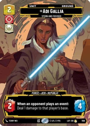 Adi Gallia - Stern and Focused (Prestige Foil) | Foil (1106)  [Legends of the Force]