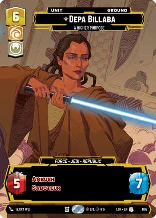 Depa Billaba - A Higher Purpose (Prestige Foil) | Foil (1107)  [Legends of the Force]