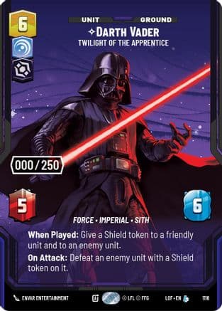 Darth Vader - Twilight of the Apprentice (Serialized) | Foil (1116)  [Legends of the Force]