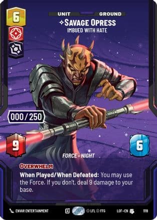 Savage Opress - Imbued With Hate (Serialized) | Foil (1119)  [Legends of the Force]