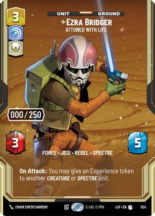 Ezra Bridger - Attuned With Life (Serialized) | Foil (1124)  [Legends of the Force]