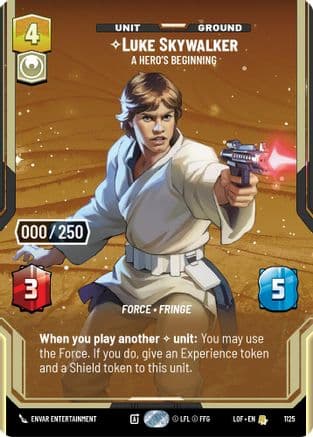 Luke Skywalker - A Hero's Beginning (Serialized) | Foil (1125)  [Legends of the Force]