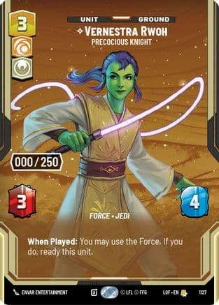 Vernestra Rwoh - Precocious Knight (Serialized) | Foil (1127)  [Legends of the Force]