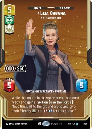 Leia Organa - Extraordinary (Serialized) | Foil (1128)  [Legends of the Force]
