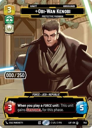 Obi-Wan Kenobi - Protective Padawan (Serialized) | Foil (1142)  [Legends of the Force]