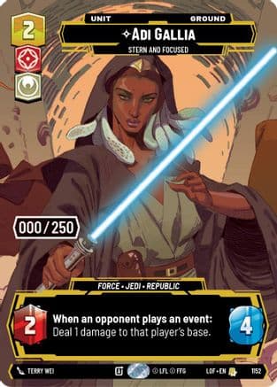Adi Gallia - Stern and Focused (Serialized) | Foil (1152)  [Legends of the Force]
