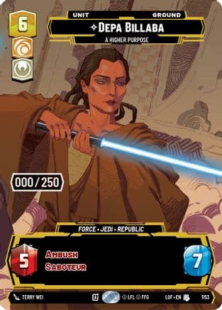 Depa Billaba - A Higher Purpose (Serialized) | Foil (1153)  [Legends of the Force]