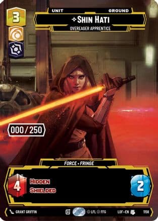 Shin Hati - Overeager Apprentice (Serialized) | Foil (1158)  [Legends of the Force]
