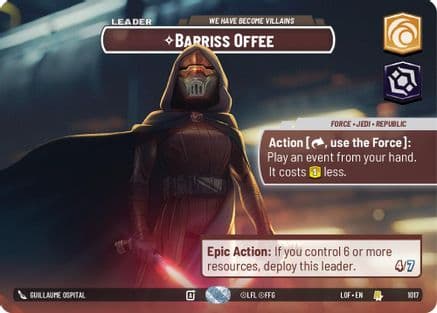 Barriss Offee - We Have Become Villains (Showcase) | Foil (1017)  [Legends of the Force]