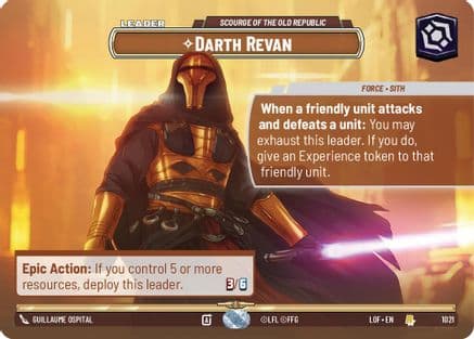 Darth Revan - Scourge of the Old Republic (Showcase) | Foil (1021)  [Legends of the Force]