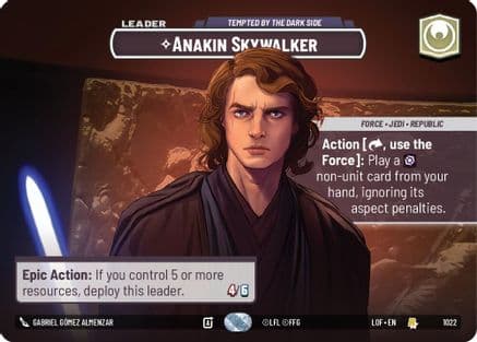 Anakin Skywalker - Tempted by the Dark Side (Showcase) | Foil (1022)  [Legends of the Force]