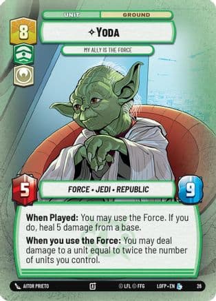 Yoda - My Ally is the Force | Foil (26)  [Organized Play Promos]