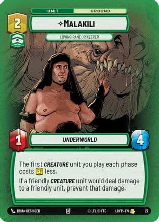 Malakili - Loving Rancor Keeper | Foil (27)  [Organized Play Promos]