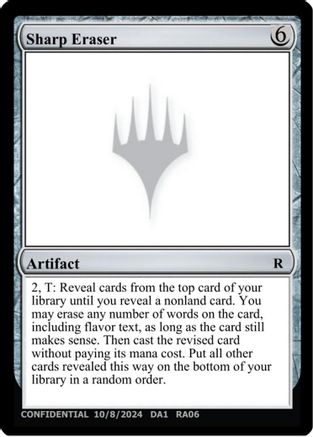 Sharp Eraser () [Un-Known Event Playtest Cards]