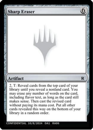 Sharp Eraser () [Un-Known Event Playtest Cards]