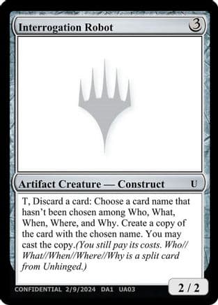 Interrogation Robot () [Un-Known Event Playtest Cards]