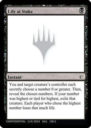 Life at Stake () [Un-Known Event Playtest Cards]