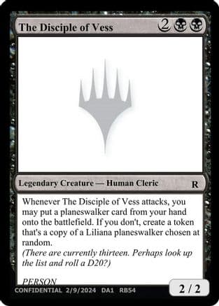 The Disciple of Vess () [Un-Known Event Playtest Cards]