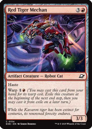 Red Tiger Mechan (154) [Edge of Eternities]  Foil