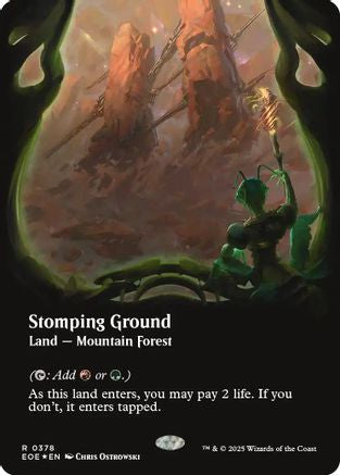 Stomping Ground (Borderless) (Galaxy Foil) (378) [Edge of Eternities]  Foil