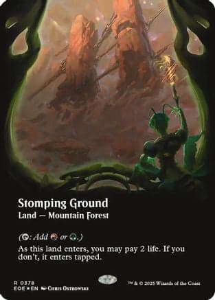 Stomping Ground (Borderless) (Galaxy Foil) (378) [Edge of Eternities]  Foil