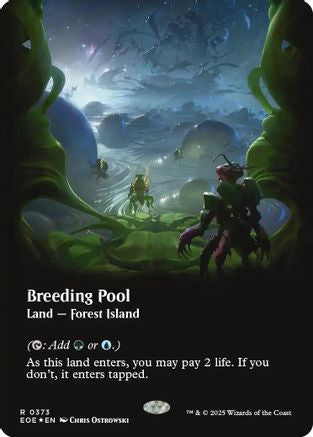 Breeding Pool (Borderless) (Galaxy Foil) (373) [Edge of Eternities]  Foil