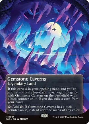 Gemstone Caverns (0061) (Borderless) (061) [Edge of Eternities: Stellar Sights]  Foil
