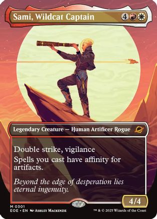 Sami, Wildcat Captain (Borderless) (301) [Edge of Eternities]  Foil
