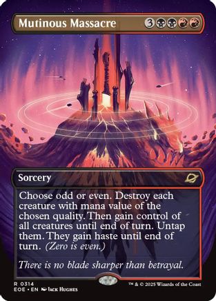 Mutinous Massacre (Borderless) (314) [Edge of Eternities]  Foil