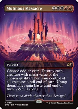 Mutinous Massacre (Borderless) (314) [Edge of Eternities]  Foil