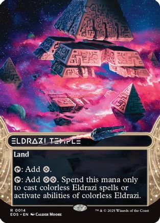Eldrazi Temple (0014) (Borderless) (014) [Edge of Eternities: Stellar Sights]  Foil