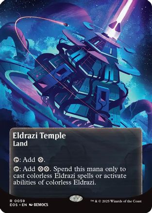 Eldrazi Temple (0059) (Borderless) (059) [Edge of Eternities: Stellar Sights]  Foil
