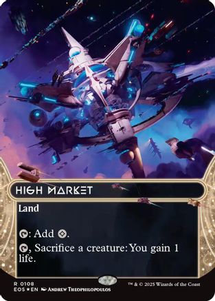High Market (0108) (Borderless) (Galaxy Foil) (108) [Edge of Eternities: Stellar Sights]  Foil