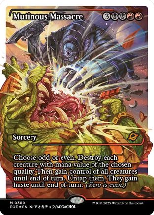 Mutinous Massacre (Showcase) (Fracture Foil) (389) [Edge of Eternities]  Foil