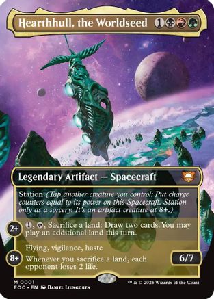 Hearthhull, the Worldseed (Borderless) |  Foil (001) [Commander: Edge of Eternities]