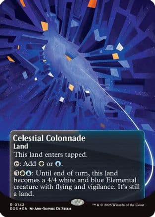 Celestial Colonnade (0142) (Borderless) (Galaxy Foil) (142) [Edge of Eternities: Stellar Sights]  Foil
