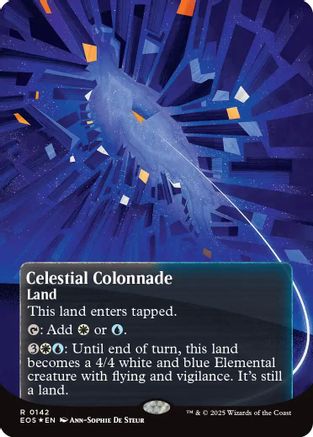 Celestial Colonnade (0142) (Borderless) (Galaxy Foil) (142) [Edge of Eternities: Stellar Sights]  Foil