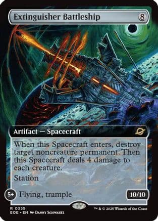 Extinguisher Battleship (Extended Art) (355) [Edge of Eternities]  Foil
