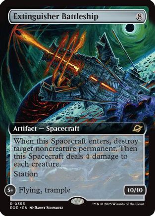 Extinguisher Battleship (Extended Art) (355) [Edge of Eternities]  Foil