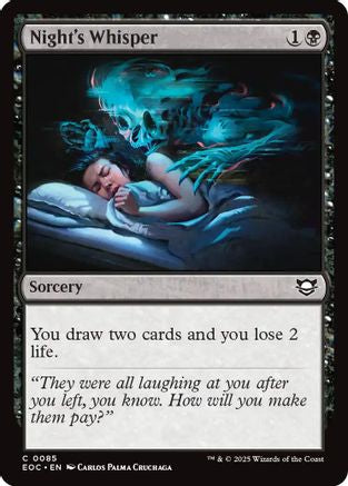 Night's Whisper |  (085) [Commander: Edge of Eternities]
