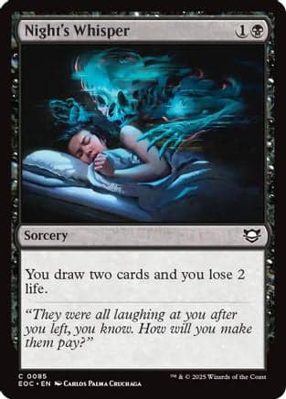 Night's Whisper |  (085) [Commander: Edge of Eternities]