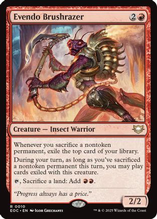 Evendo Brushrazer |  (010) [Commander: Edge of Eternities]