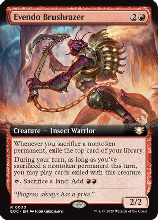Evendo Brushrazer (Extended Art) (030) [Commander: Edge of Eternities]